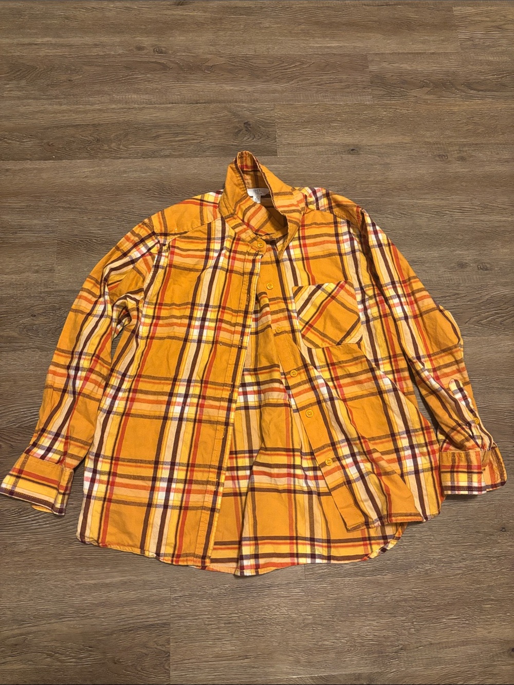 women’s yellow flannel